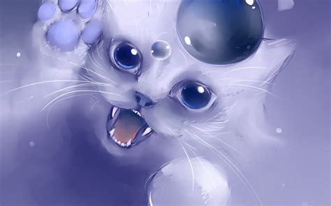 Cute Anime Cat Wallpaper 62 Images