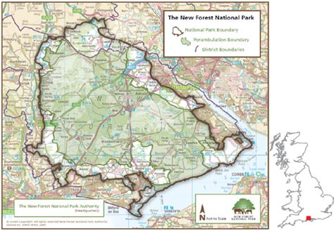 Boundary Map Of The New Forest National Park Source New