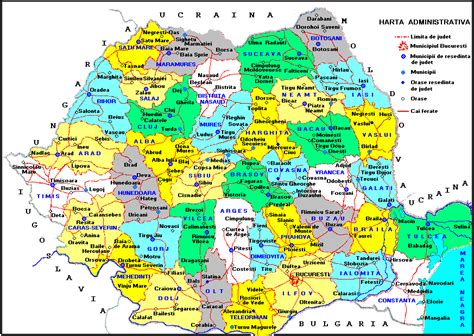 Harta Administrativa A Romaniei Profu De Geogra