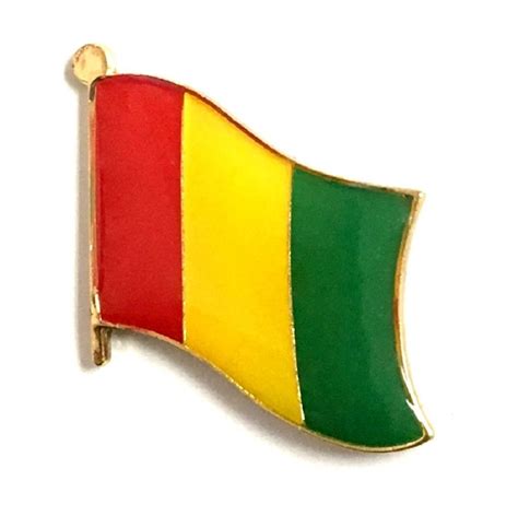 guinea world flag lapel pin country flag pins world flag pins