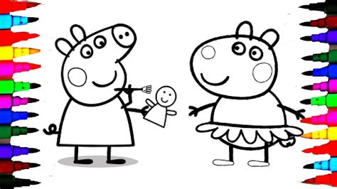 Peppa Pig Coloring Book Pages Kids Fun Art Activities Videos For