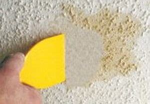 Puncture the ceiling with a screwdriver to drain the leak. How To Repair a Water Stain On a Popcorn Ceiling