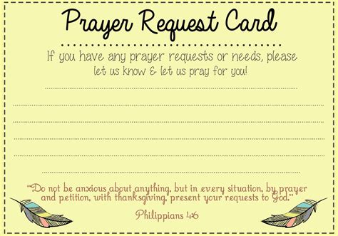 Prayer Request Card Idea Printable Prayers Prayer Ministry Prayer