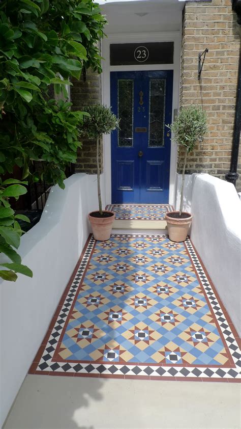 Victorian Mosaic Tile Path York Stone Steps Black Heath Greenwich