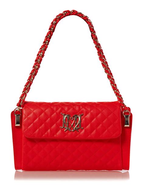 Love Moschino Modern Quilted Shoulder Bag In Red Lyst