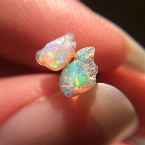 Opal Earrings Large Opal Studs Earrings Raw Stone Raw Etsy