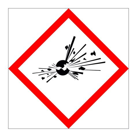 Explosive Hazard Warning Diamond Ghs Label Sign British Safety Signs