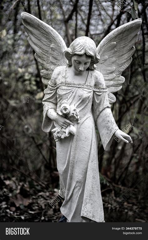Statue Mourning Angel Image And Photo Free Trial Bigstock