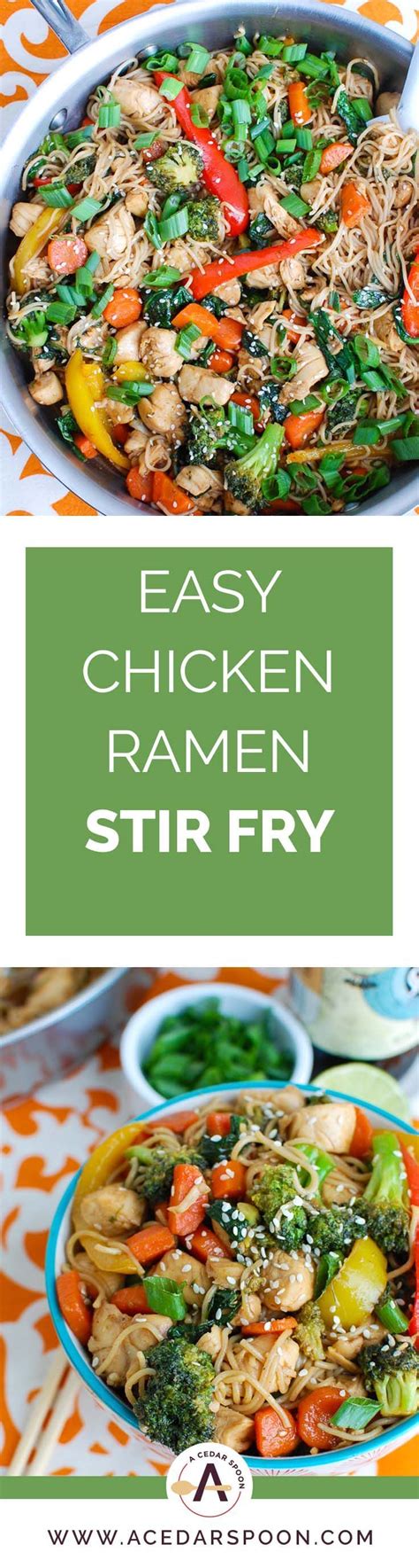 These dark, slender soba noodles, made from buckwheat flour, are a specialty of japan. Easy Chicken Ramen Noodle Stir Fry | Recipe | Stir fry ...
