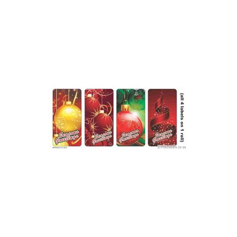 Seasons Greetings 4 In 1 1000 Full Colour Printed Labels