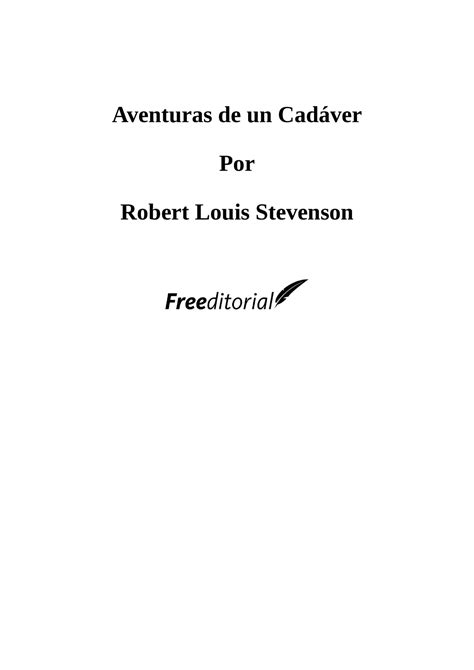 Aventuras de un cadáver new Book for test Aventuras de un Cadáver Por Robert Louis Stevenson I
