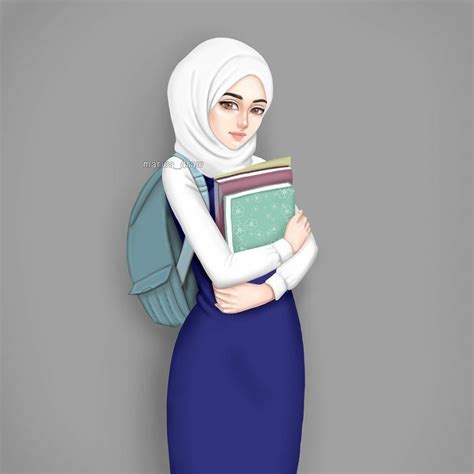 Pin By Shameema On Hijab Beauty Girl Cartoon Girls Cartoon Art