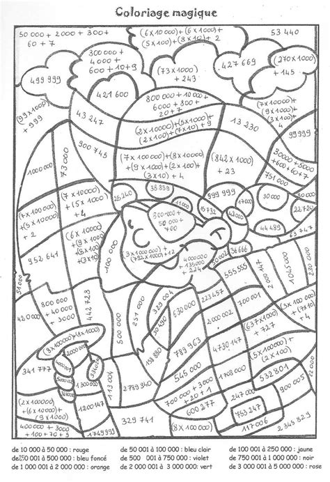11 Génial Coloriage Magique Ce2 Français Photograph  Coloriage magique