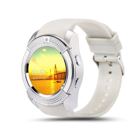 V8 Bluetooth Smart Watches 15 Inch Round Smartwatch Fitness Wristband