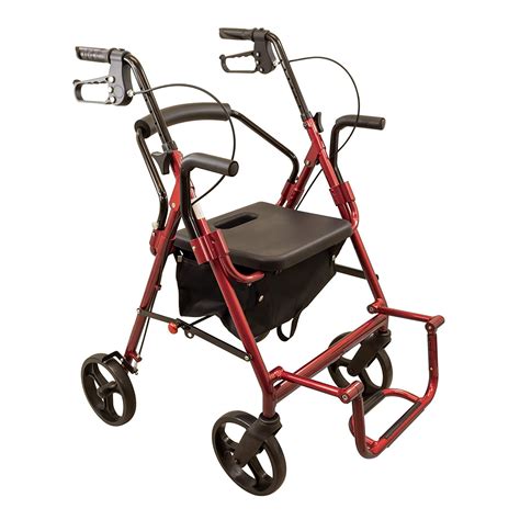 Carex Transport Chair Rollator Walker Dual Function Walker For Seniors