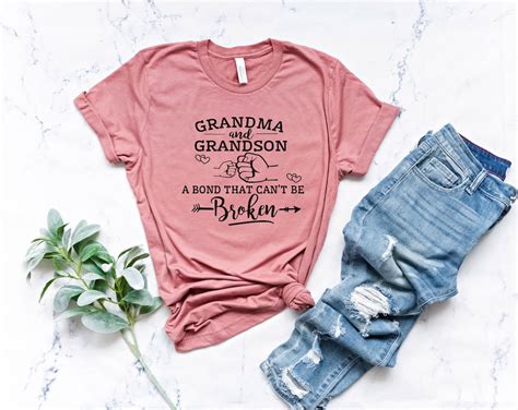 Grandma And Grandson Shirt Grandma Mother S Day T Etsy