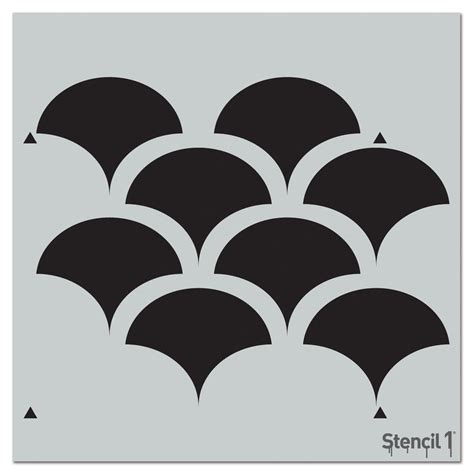 Stencil1 Solid Scallop Repeat Pattern Stencil S1pa54 The Home Depot