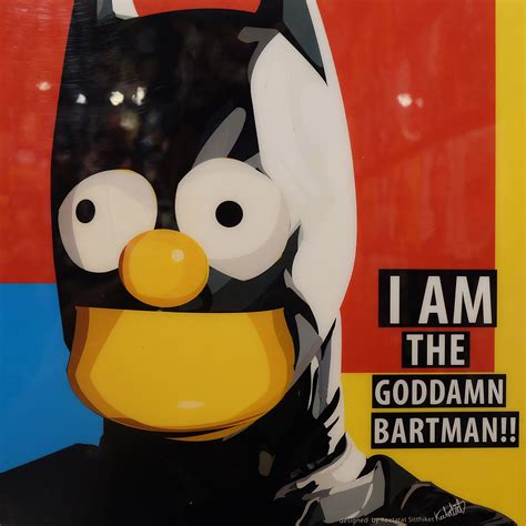 Bart Simpson Pop Art Poster Bartman Infamous Inspiration