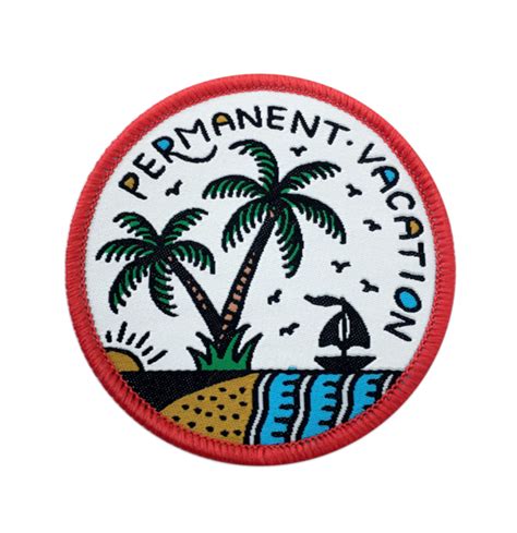 Woven Permanent Vacation Patch Permanent Vacation Patches Vacation