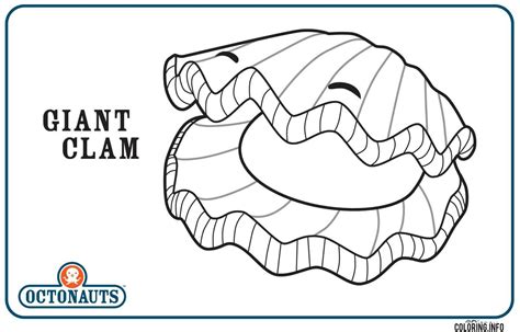 Giant Clam Octonaut Creature Coloring Page Printable