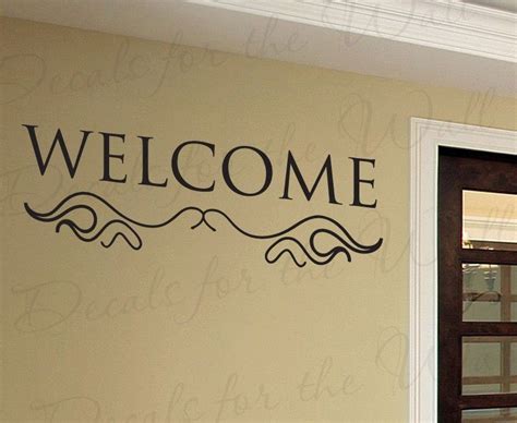 Welcome Vinyl Wall Decal Art Wall Decals Large Wall Decals Decal