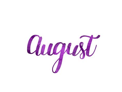 Hand Lettered August