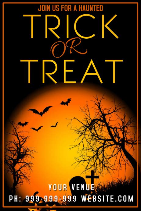 Trick Or Treat Poster Template Postermywall