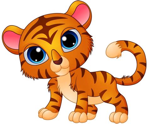 Royalty Free Tiger Cub Clip Art Vector Images