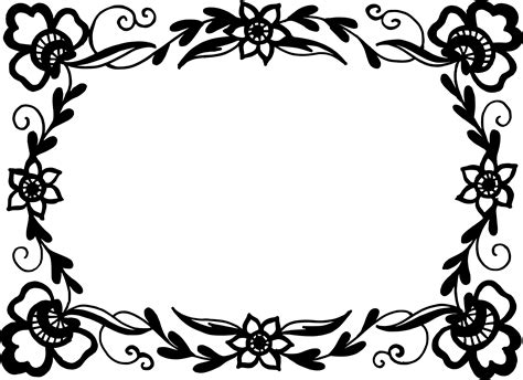 Frames Svg Clip Art Flower Svg Floral Border Png Floral Border Svg