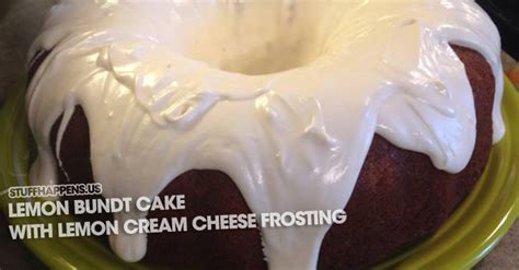Since cream cheese frosting tends to be softer than buttercream frosting, i've found that lemon extract works much better than lemon juice. Lemon Bundt Cake With Lemon Cream Cheese Frosting
