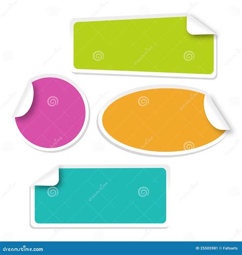 Set Of Colorful Labels Stock Vector Illustration Of Collection 25505981