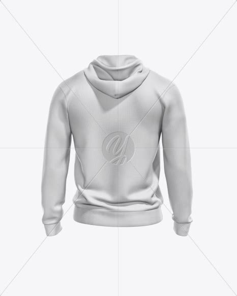 Download Men's Full-Zip Hoodie Mockup - Back View in Apparel ...