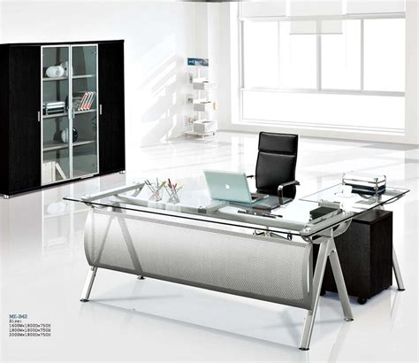This vanity set is made of glass top and metal frame legs, the whole desk is very clear and easy to clean, the mirror is the upper middle of the desk, you can dress up before it. modern executive glass computer desk / l shaped metal ...