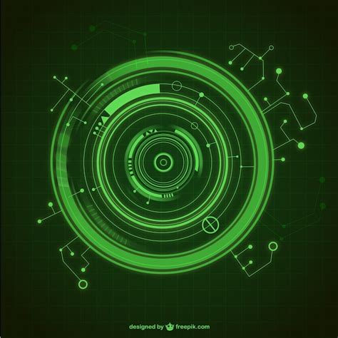 Free Vector Green Techno Circle