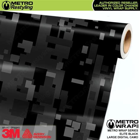 Large Digital Elite Black Camo Is A Vinyl Vehicle Wrap Film That Is