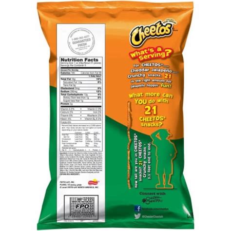 Cheetos Crunchy Cheddar Jalapeno Cheese Flavored Snacks 9 Oz Ralphs