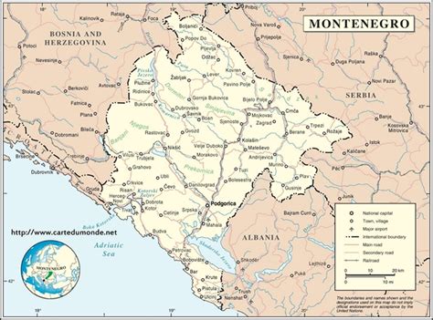 Die nebenstehende karte kannst du gern kostenlos auf deiner eigenen webseite oder reisebericht verwenden. Karte Montenegro, Karte auf Land Montenegro