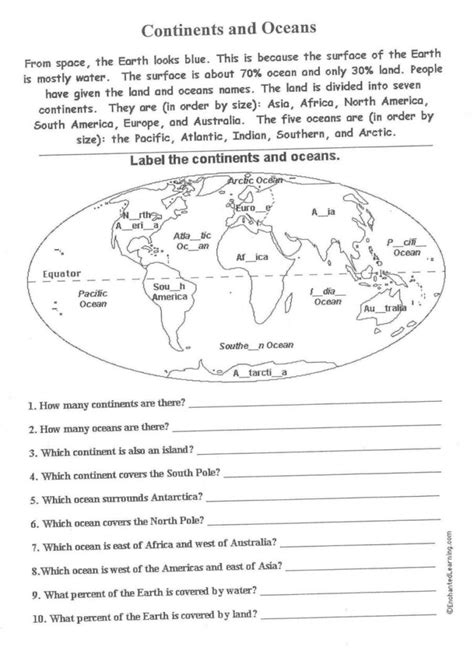 3rd Grade Year 3 Geography Worksheets Kidsworksheetfun