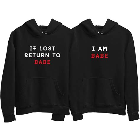 Buy If Lost Return To Babe Couple Hoodie Filmy Vastra