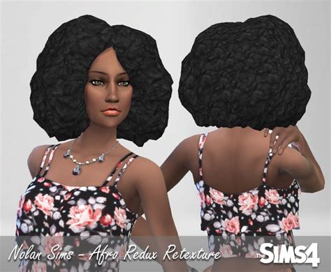 Sul Sul Afro Redux Hairstyle Retextured Sims 4 Hairs Hair Styles