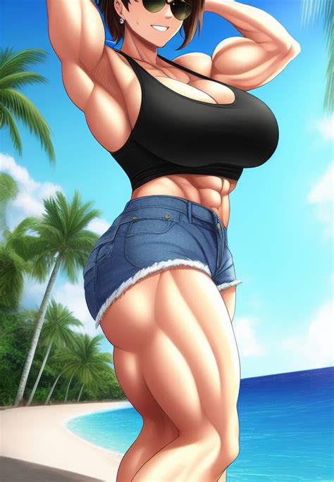 Rule 34 1girls Abs Ai Generated Armpits Arms Up Aviator Sunglasses