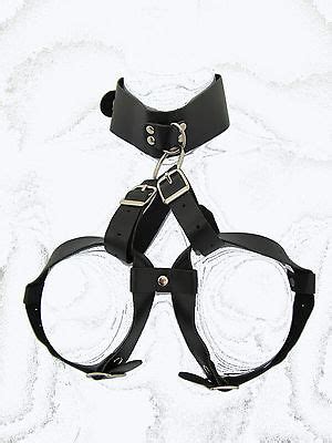 Bondage Womans Breast Restraints Bondage Bra With Collar Harness D