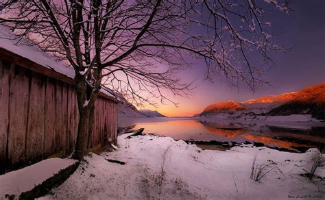 Førde Fjord Norway Beautiful Norway Winter Scenes Winter Sunset