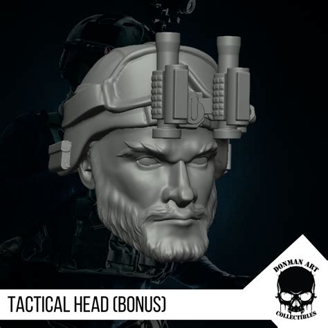 Descargar Archivo Obj Tactical Head For 6 Inch Action Figures Plan De