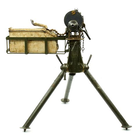 Original British Wwi Fluted Vickers Display Machine Gun With Tripod And