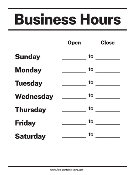 [Download 23+] View Business Hours Sign Template Gif cdr | Islamique ...