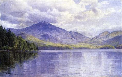 Lake Placid Adirondack Mountains Painting William Trost Richards Oil