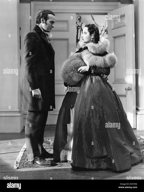 Wuthering Heights From Left David Niven Merle Oberon 1939 Stock