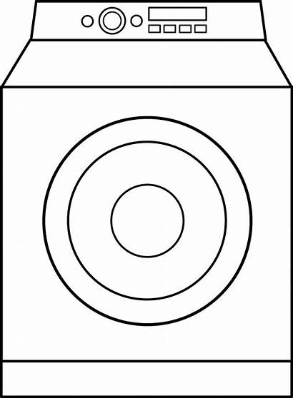Washing Machine Clipart Drawing Washer Dryer Coloring