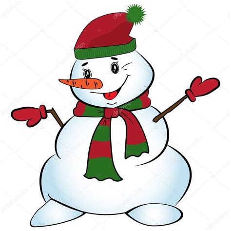 Christmas Snowman Vector Stock Illustration By ©nataliakarebina 129631812